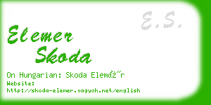 elemer skoda business card